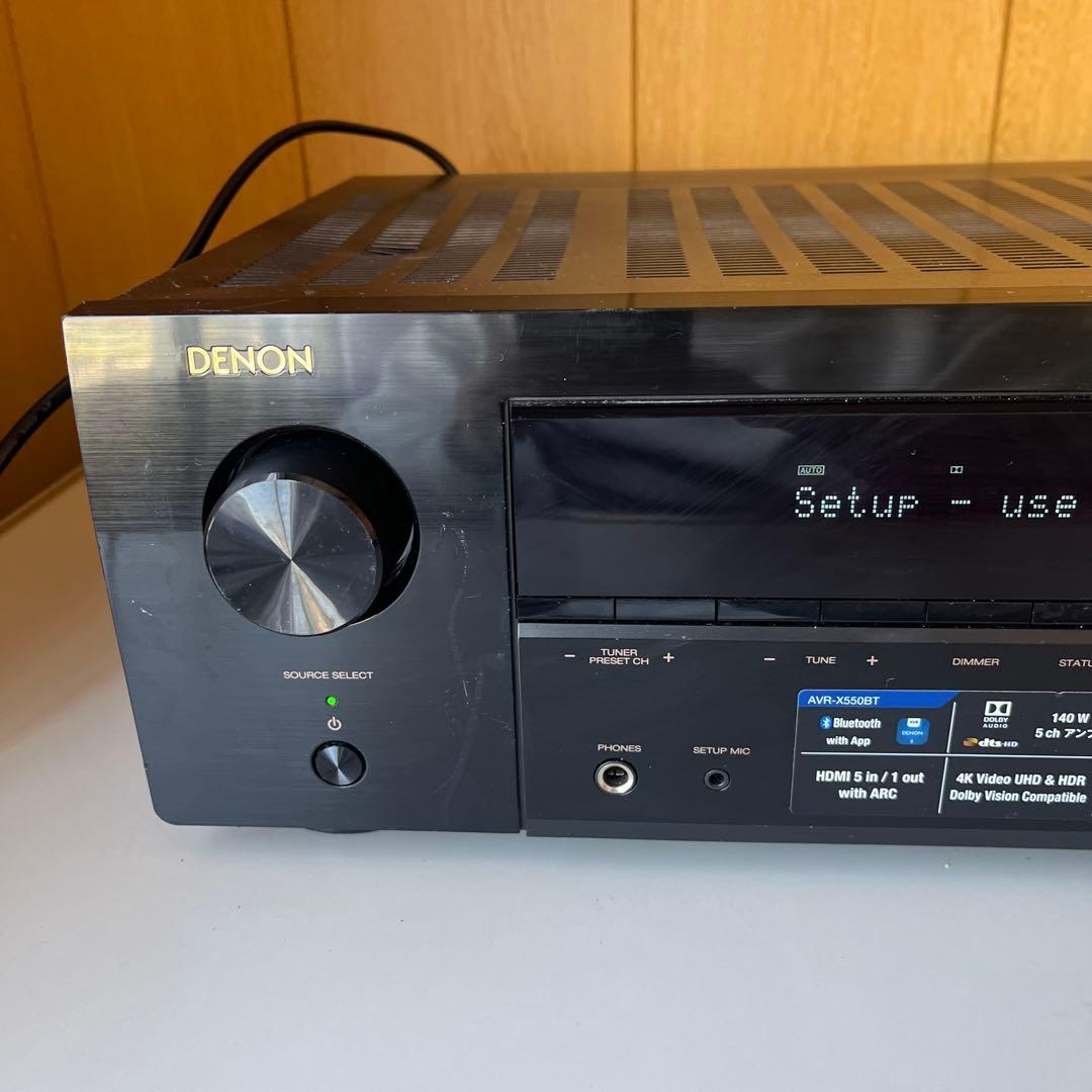DENON AVR-X550BT 通電確認のみ　ジャンク扱い　リモコン付き
