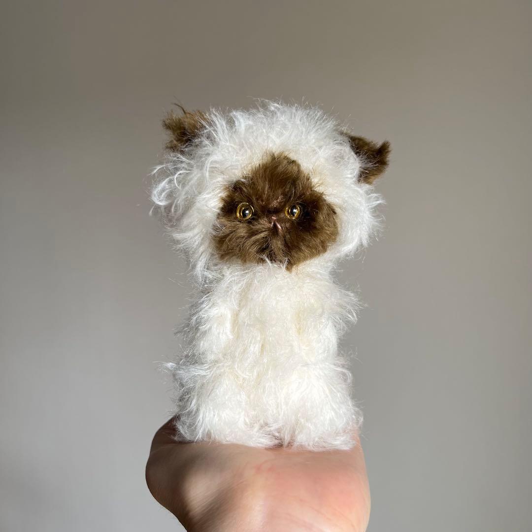 シャム　猫　ハンドメイド　ぬいぐるみ　作家　テディベア　アートドール　29