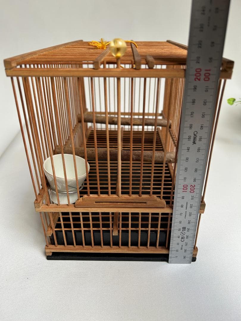 美品！木製中型鳥かご　インテリア