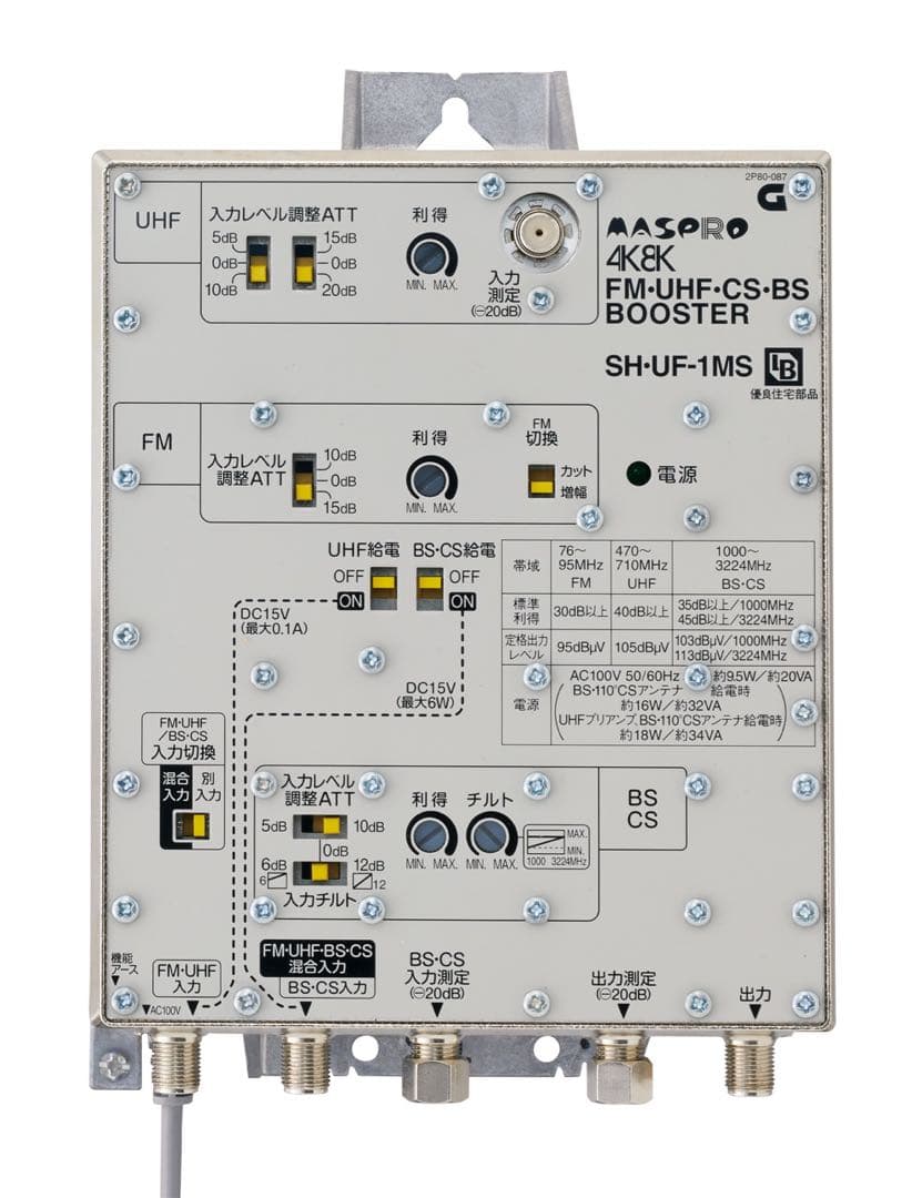希望小売価格42万×2 マスプロ テレビブースター　SH·UF-1MS 2個