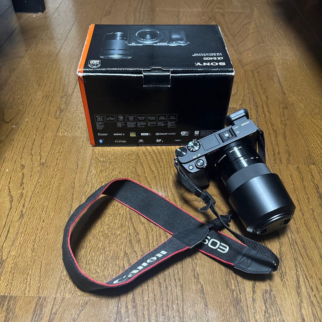 Sony α6400ミラーレスカメラE55-210mm カメラバック付き