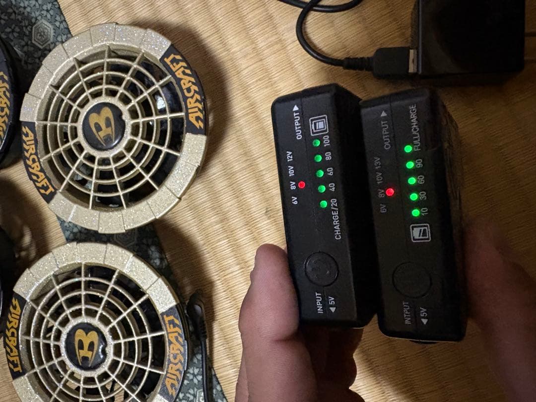 AIRSCRAFT 空調服用冷却システム 4ファン2台セット