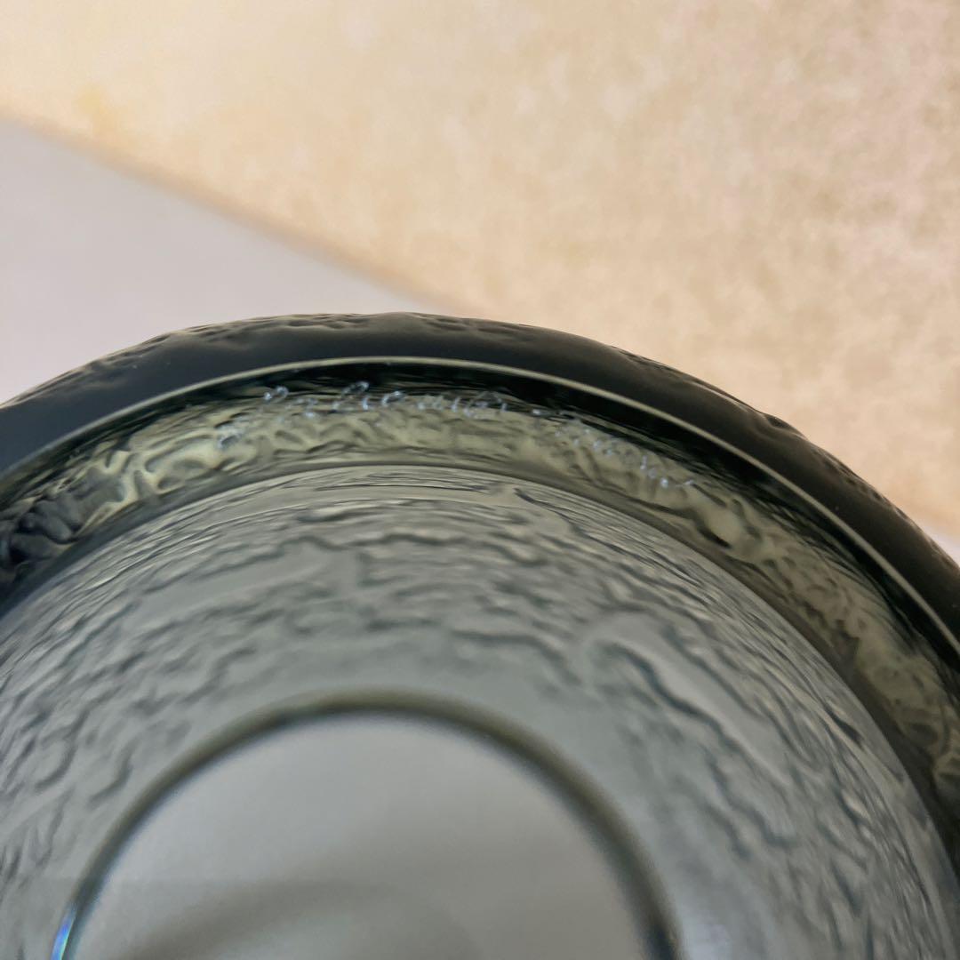 LALIQUE グレー ガラス花瓶 動物模様