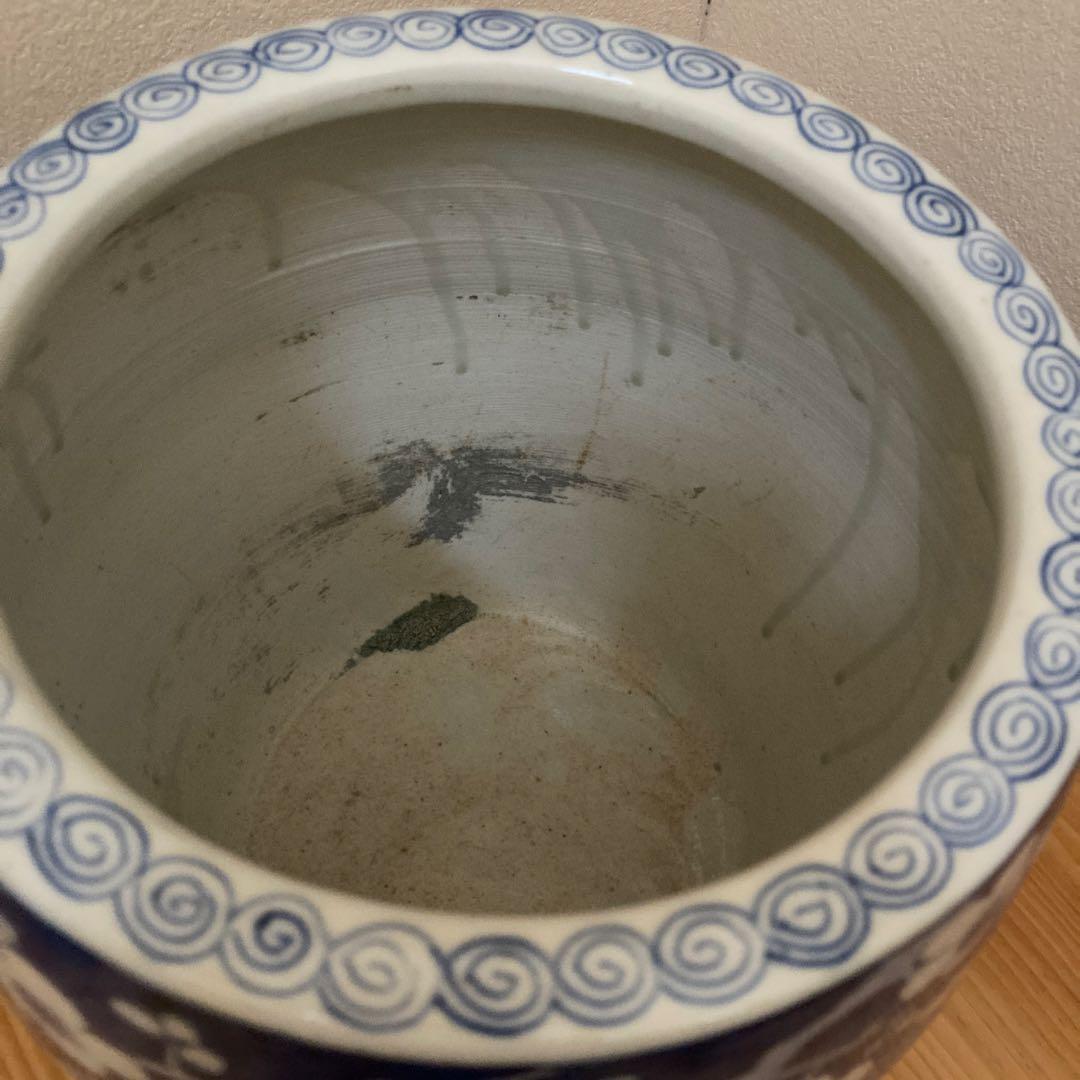 値下げ⭐️呉須　梅の花　火鉢　磁器　陶器