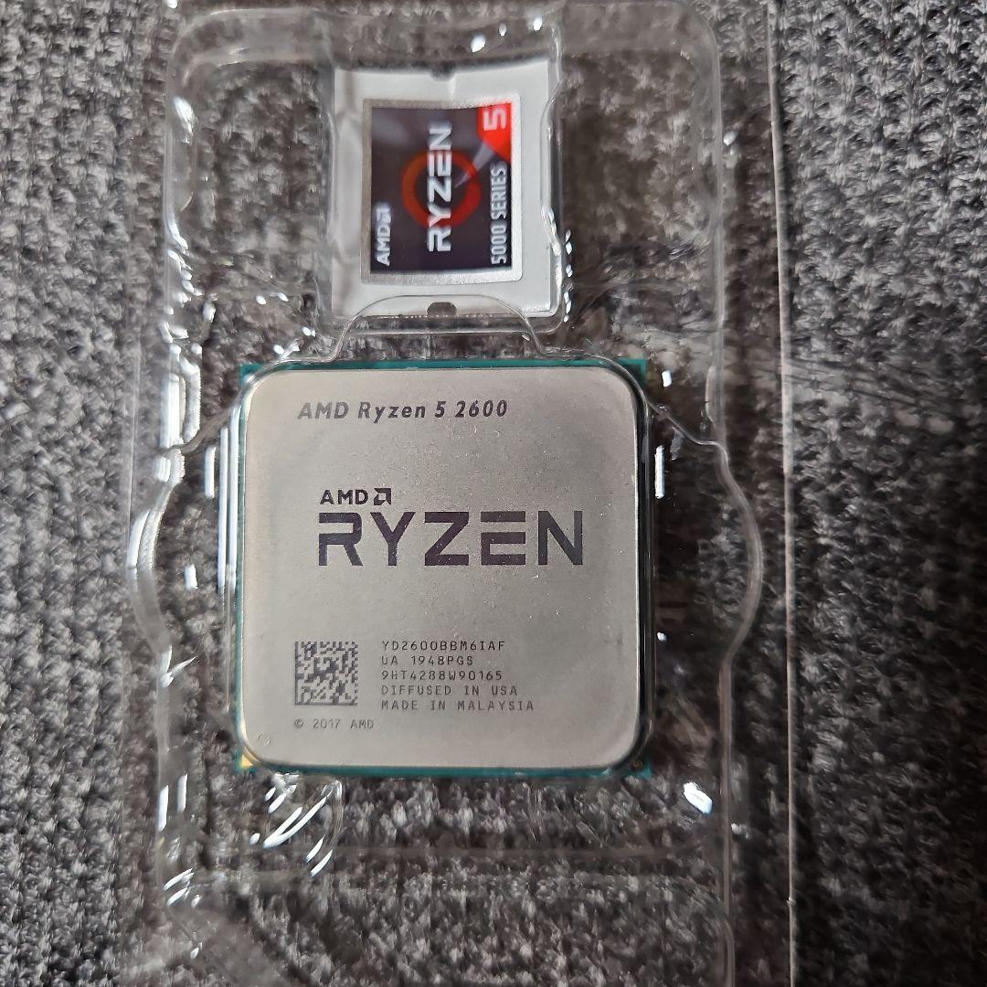【動作確認済】AMD Ryzen 5 2600 CPU + 純正クーラー