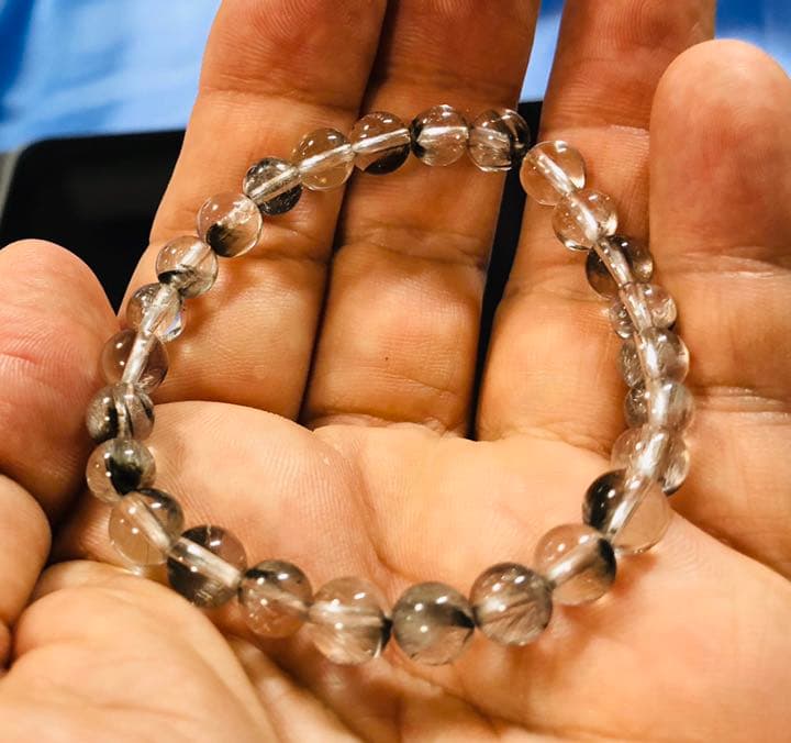 プラチナルチルクウォーツ（７mm弱珠）