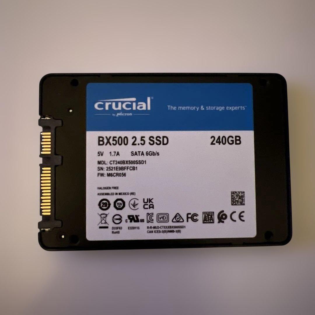 内蔵型SSD Crucial BX500 240GB 2.5 SSD