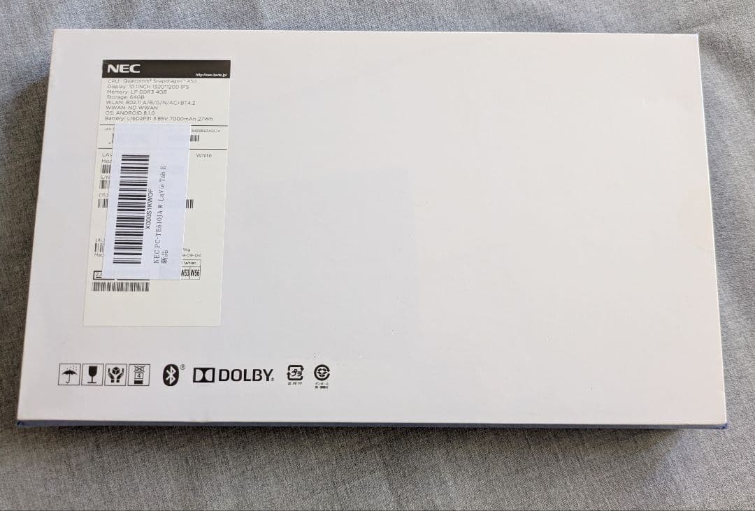 【新品未開封】NEC LAVIE Tab PC-TE510JAW
