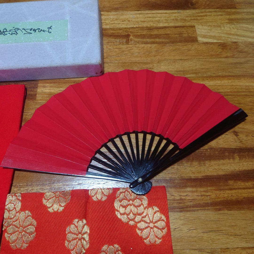 【美品】茶道 裏千家 女子用 帛紗 帛紗ばさみ 扇子 古帛紗 懐紙入れ