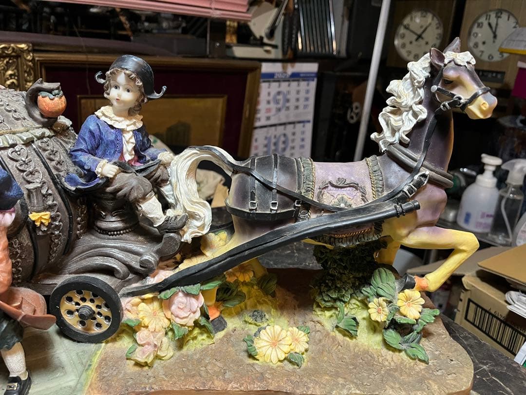 フィギュリン　洋風人形　インテリア　ガーデニング雑貨、65×D27cm高さ28