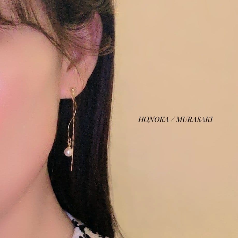 仄 -honoka- パール ピアス 〈 雫 〉