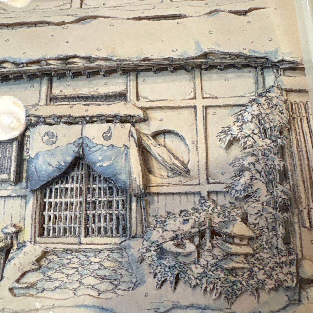雪景色の立体アート作品　京の街角　舞子