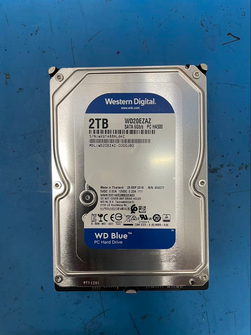 WESTERN DIGITAL 2TB HDD 5個セット WD BLUE