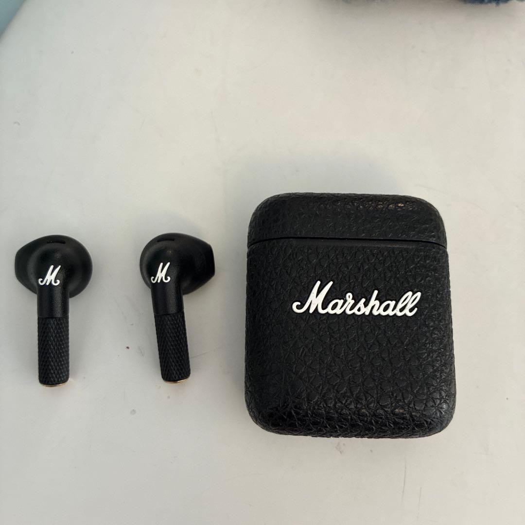 Marshall ワイヤレスイヤホン レザー調