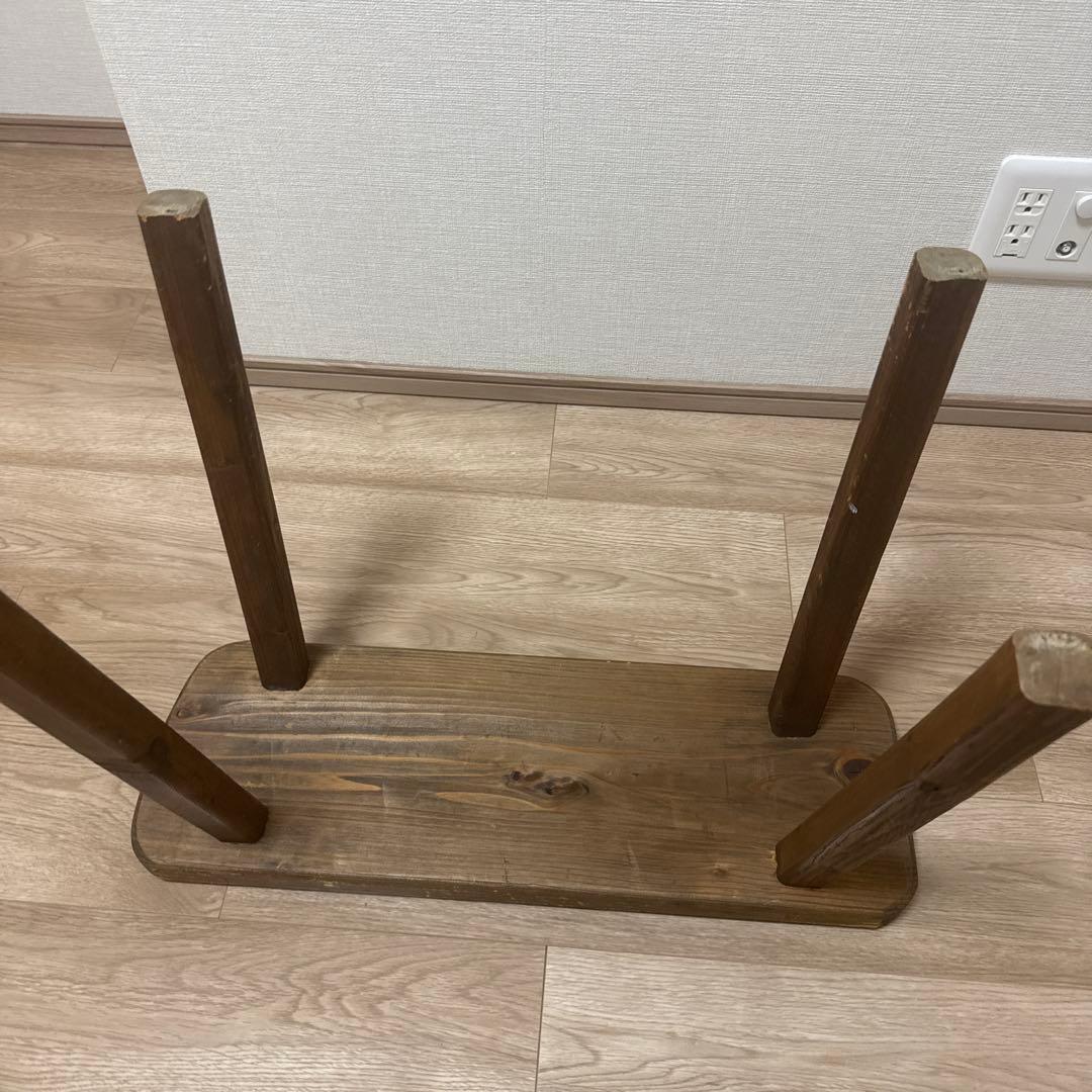 木製シンプルスツール ブラウン