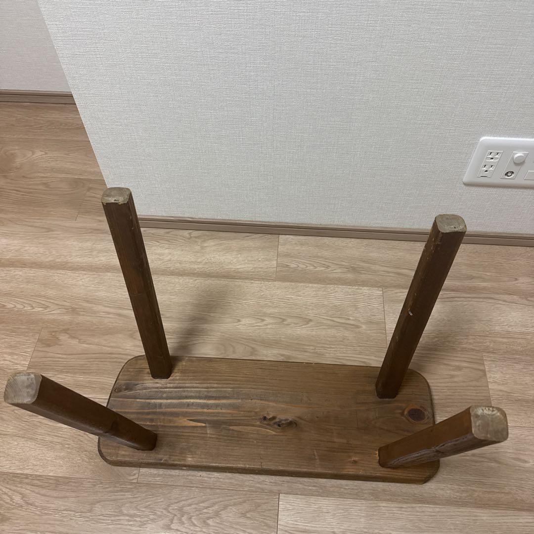 木製シンプルスツール ブラウン