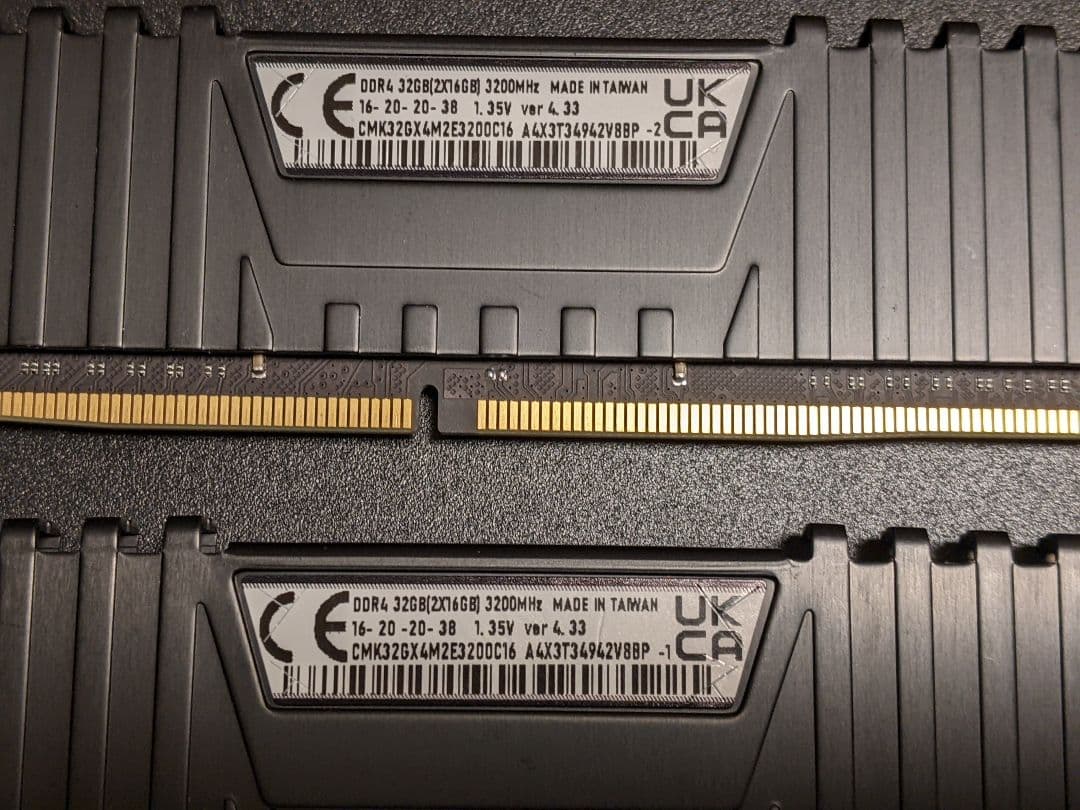 DDR4-3200MHz 32GB(16GB×2枚)