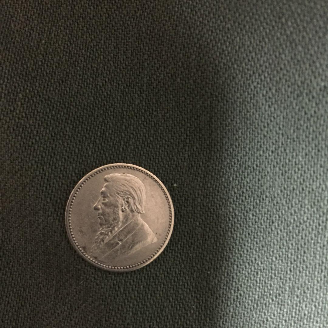 レア 幸せの6ペンス銀貨 トランスバール共和国1896 シルバー925