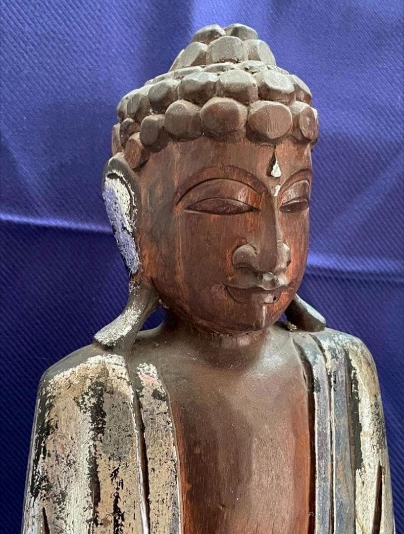 仏陀　仏像 阿弥陀如来座像 阿弥陀仏 彫刻 天然木　置物