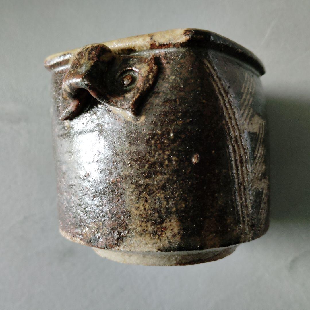 北窓窯　蕎麦猪口　茶碗　湯呑　5客セット　陶器　雷模様