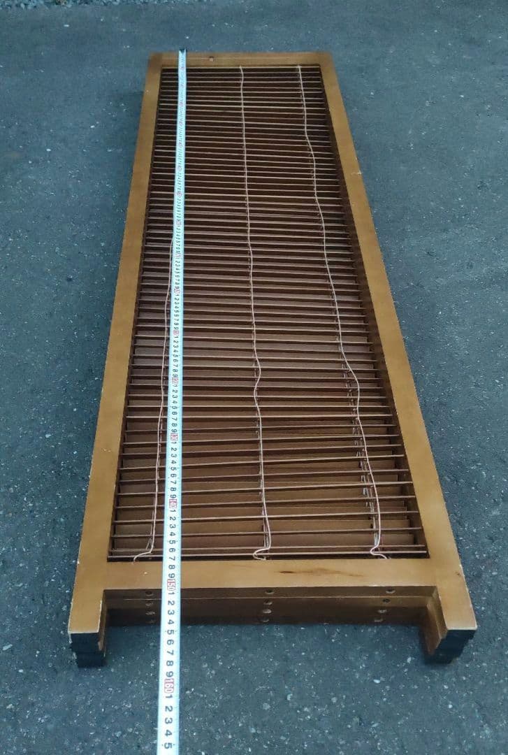 木製 衝立 4連 高さ150cm ナチュラル ルーバー パーテーション 間仕切り