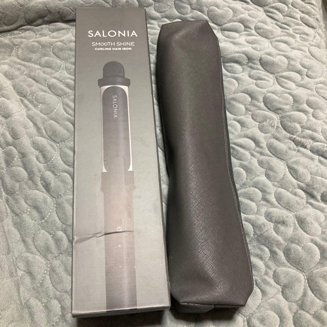 サロニアSALONIA スムースシャインカールヘアアイロン32mm黒