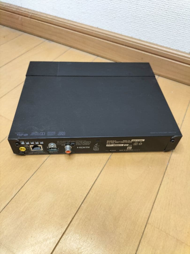 動作確認済みsony ブルーレイプレーヤー　BDP-S1500　リモコン付き