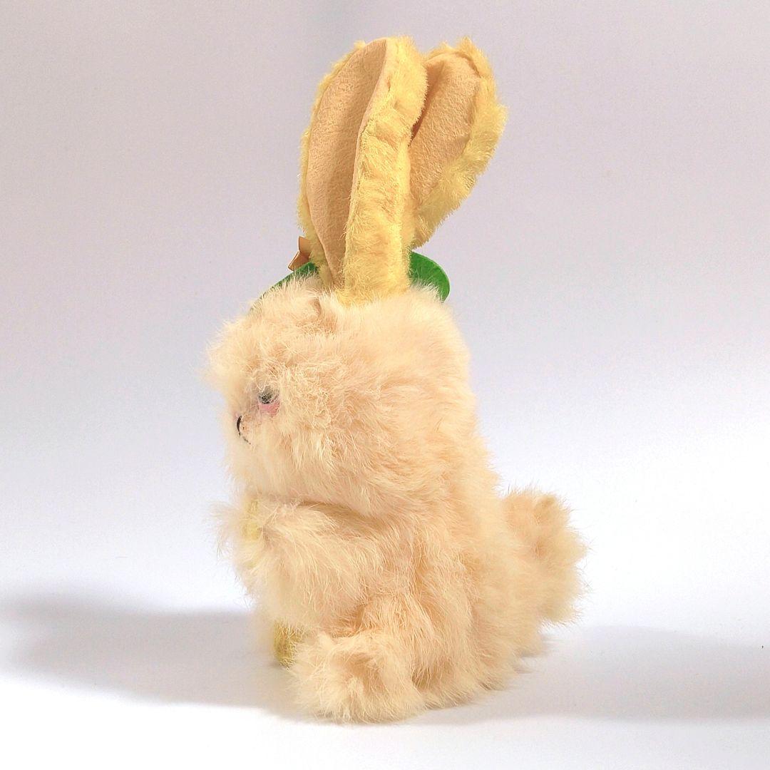 美品✨ ビンテージ バニードール レトロ ぬいぐるみ うさぎ ファー ニンジン