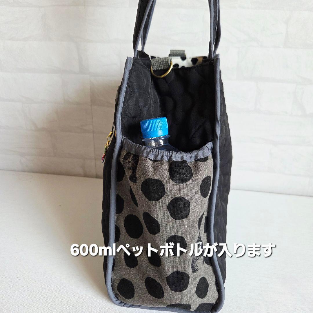 【A4サイズ】縁取りトートバッグ　フラワーキルト×エチノ　ハンドメイド