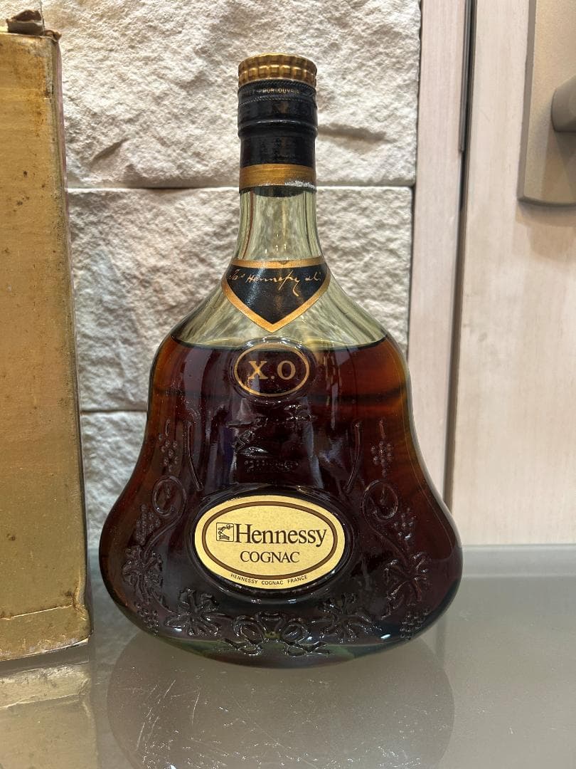 未開栓 Hennessy XO 2本 金キャップ クリアボトル グリーンボトル