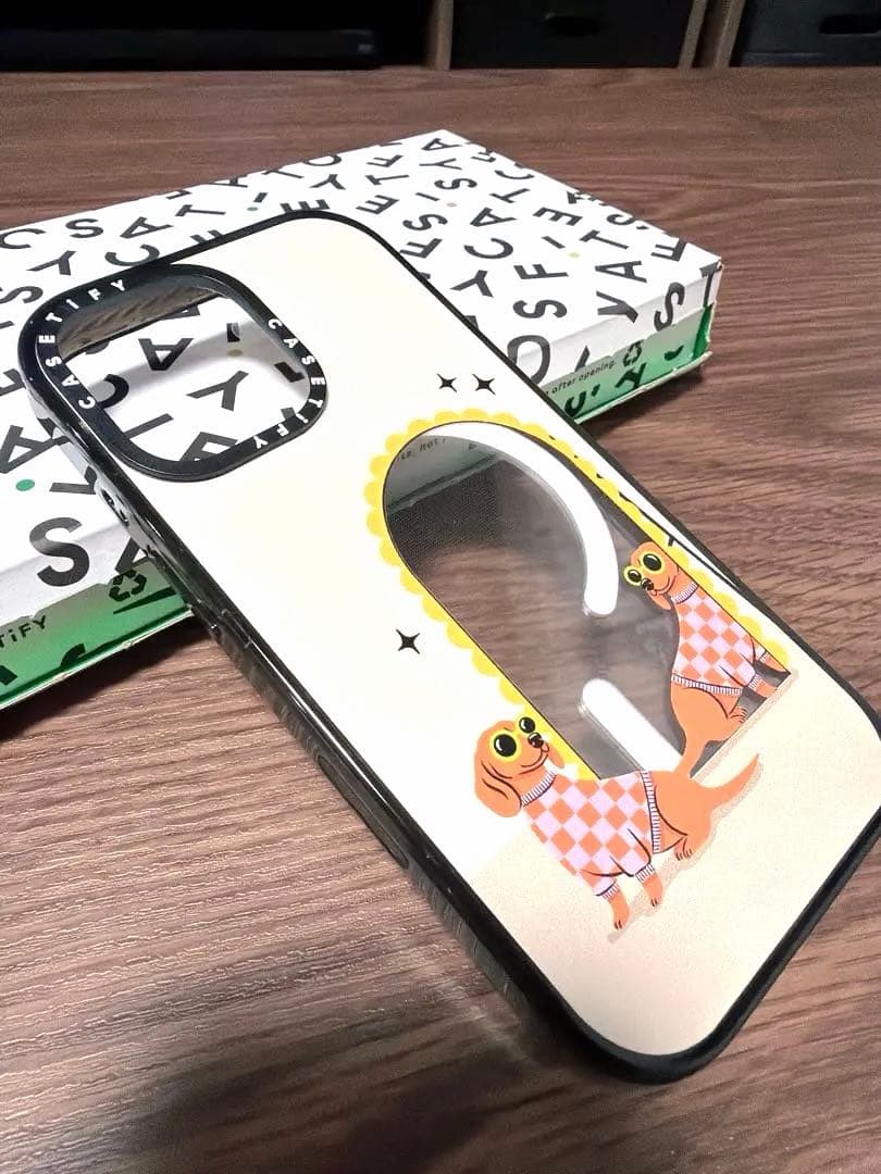CASETiFY iPhone17 ケースCheckered Dachshund