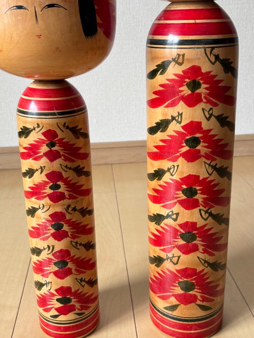 特大 みちのくこけし 仙台 佐藤賢一 昭和の作品 2体セット