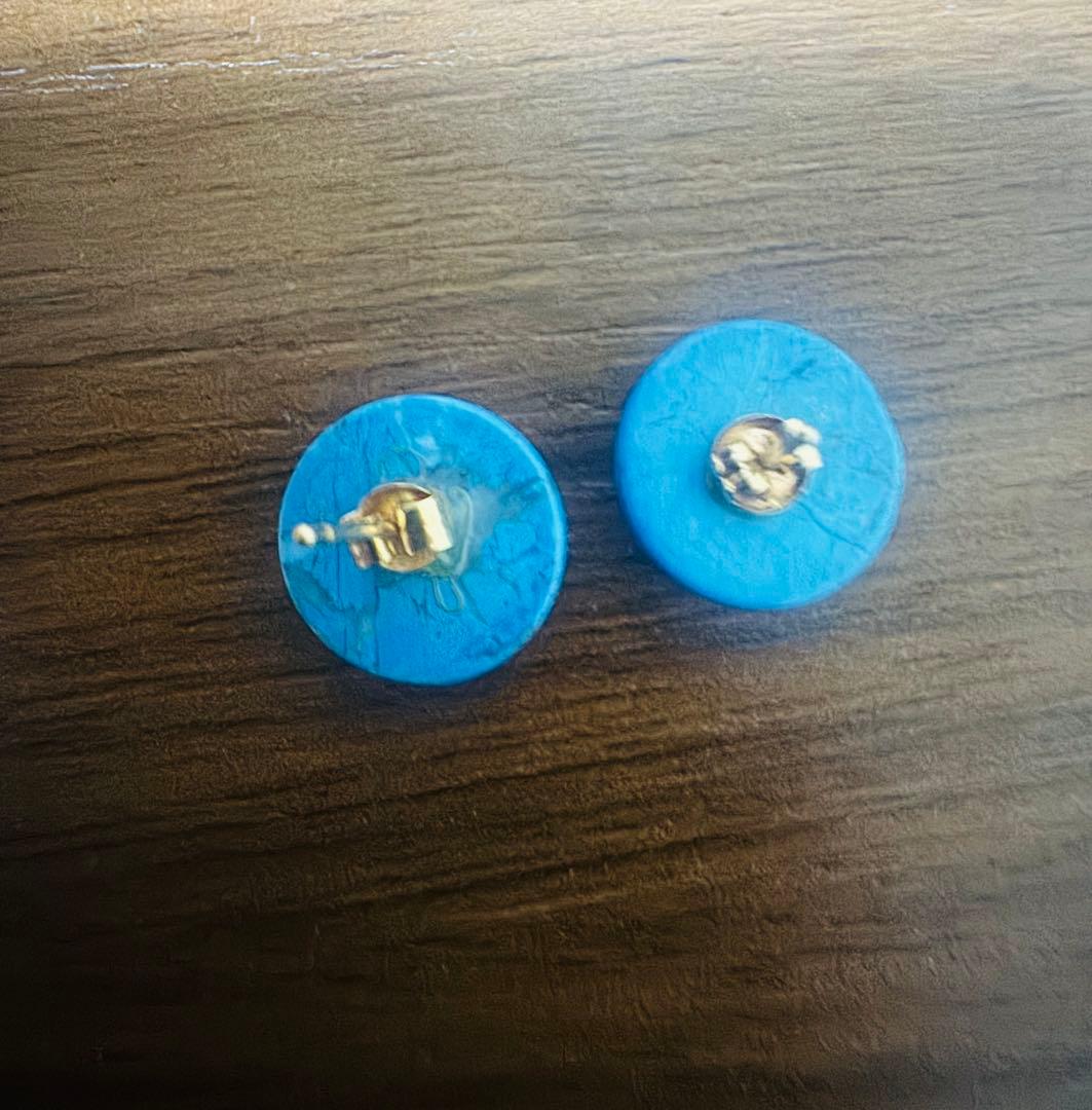 K18 TURQUOISE スタッドピアス