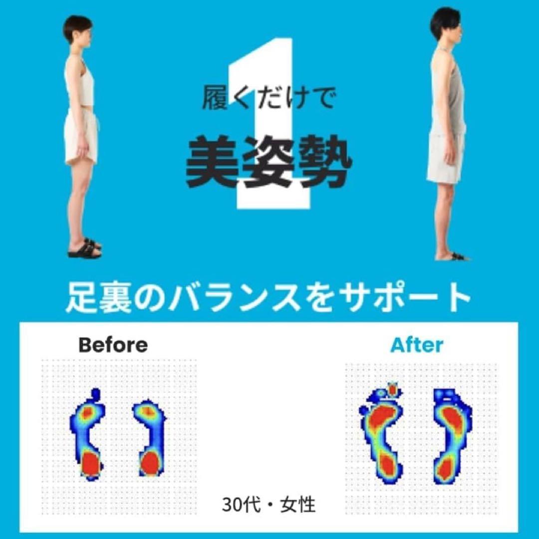 兼子ただし監修 ✨アッシュグレー ストレッチサンダルツボ押しS-Mサイズ