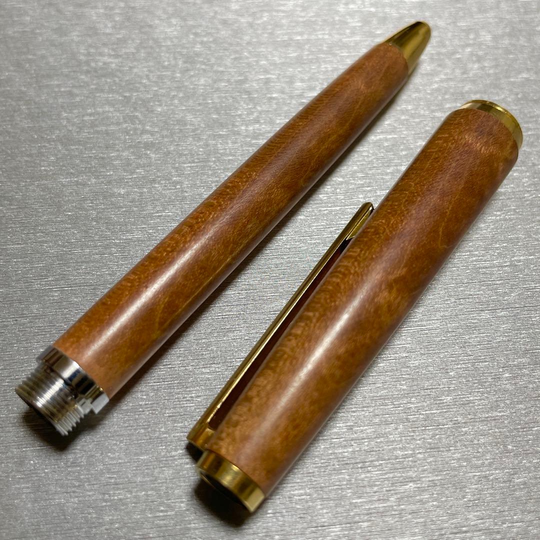 パイロット旧型カスタムカエデ楓ボールペン深い木目の美品希少品木軸 ご縁のある方へ