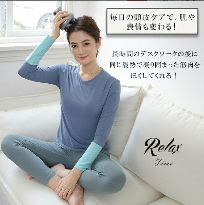電動ヘッドマッサージャー シルバー グリーン ピンク