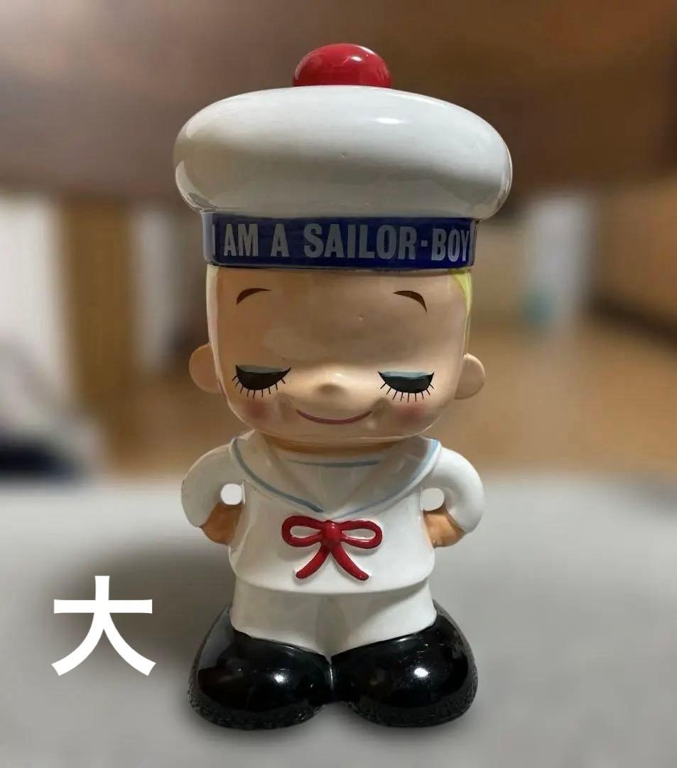 ★昭和レトロ　【内藤ルネ】　陶器貯金箱大サイズ3体、置物小サイズ2体