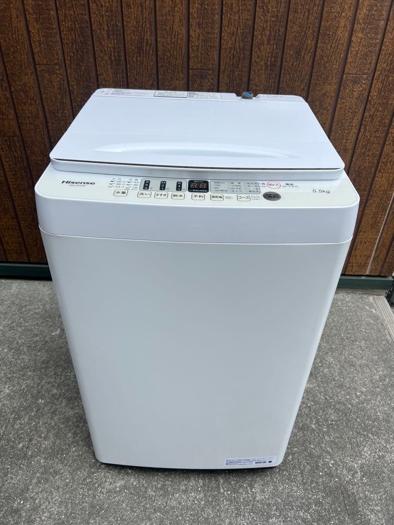 送料込★ハイセンス 縦型洗濯機 5.0kg ホワイト2022年 HW-E5504