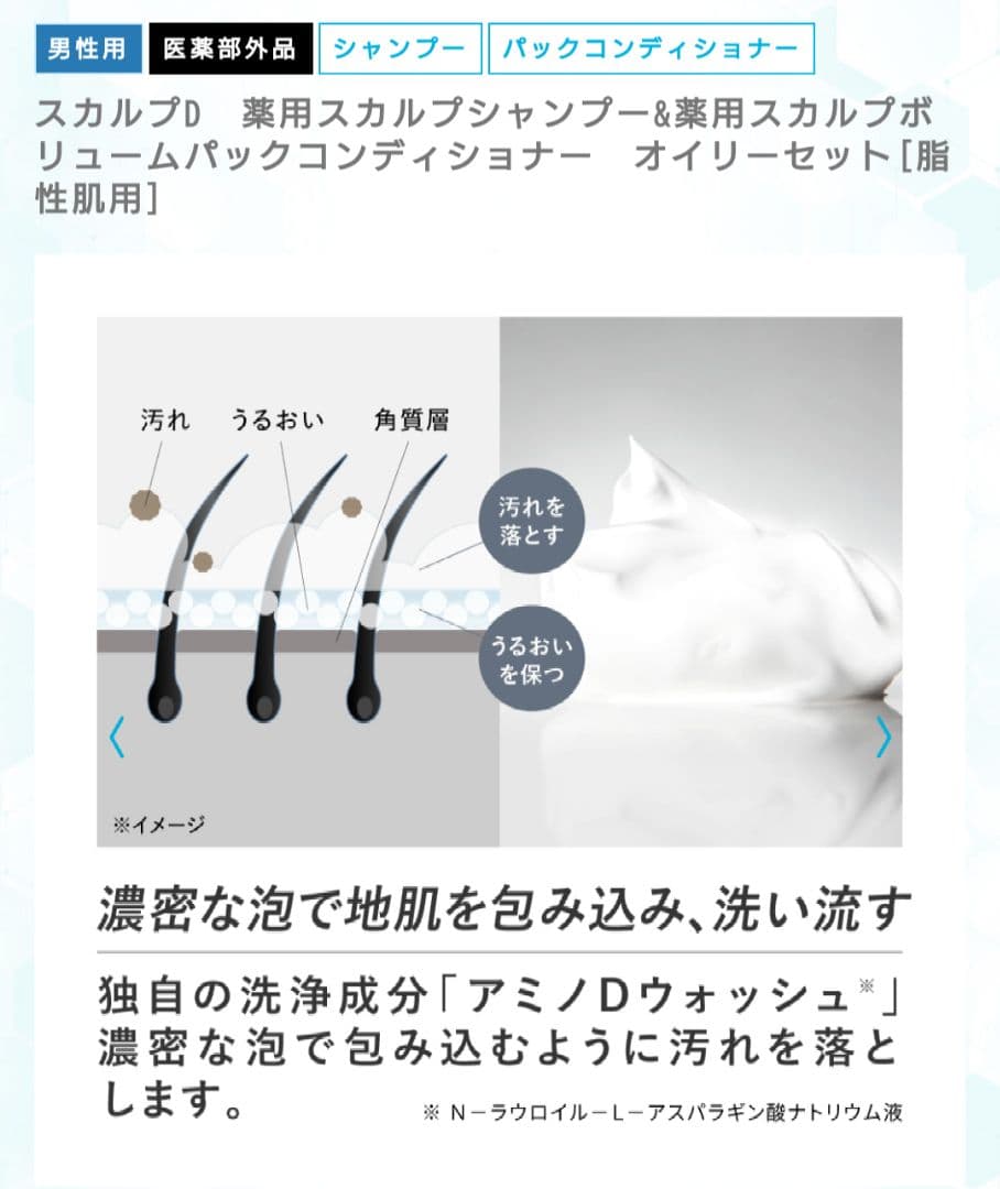 アンファー スカルプD　オイリー　薬用スカルプシャンプーコンディショナー