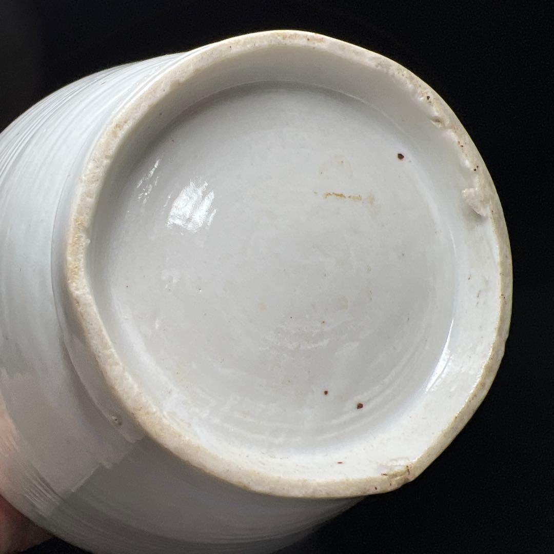 江戸中期　古伊万里　白磁壷E 高さ約15.5㎝　東Y8-0402②タトチ