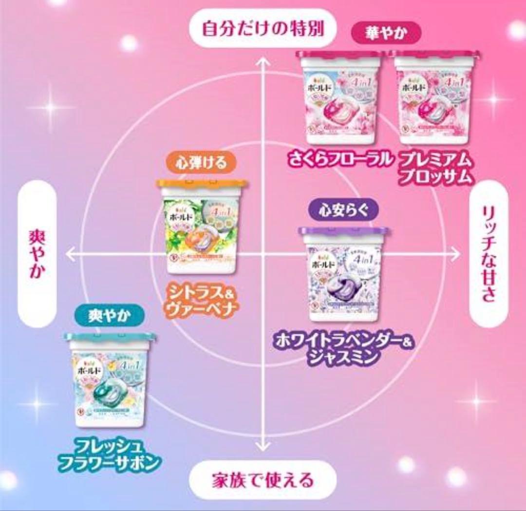 ボールド ジェルボール 華やかおひさまとプレミアムブロッサム香り 57入り×4袋
