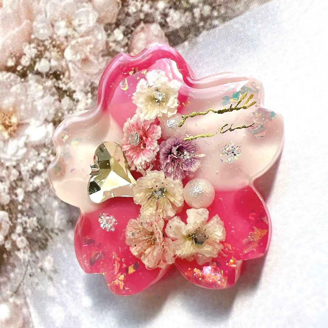レジン ヘアゴム ドライフラワー No.900