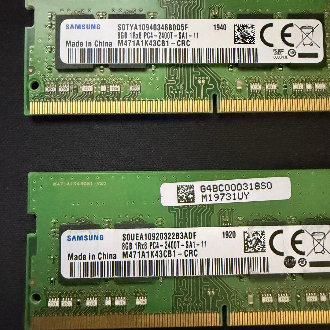 Samsung DDR4 2400T 8GB 2枚セット