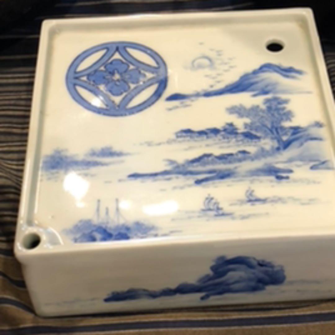 古伊万里　蓬莱山水紋酒入