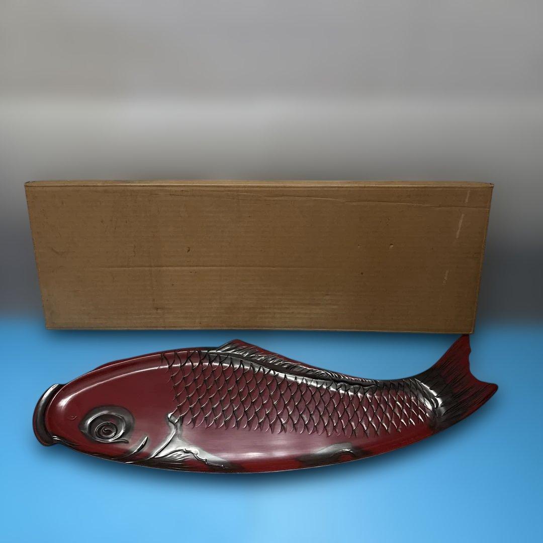 煎茶道具 朱塗 超大型 煎茶盆 横幅68cm