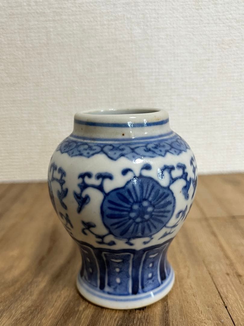 中国美術　青花　染付　小壺茶道具唐物　時代物木箱付き
