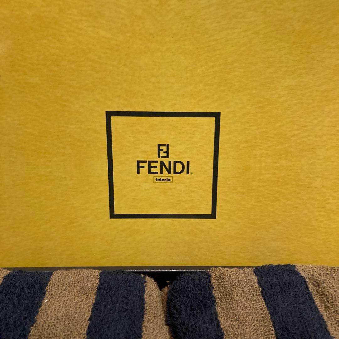 FENDI フェイスタオル 2枚セット ブラウン・ネイビー
