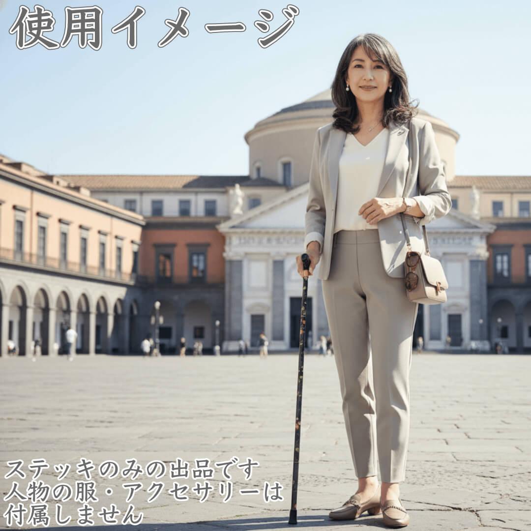 紫花グラデーション・折りたたみ式ステッキ☆チャップリン（308）
