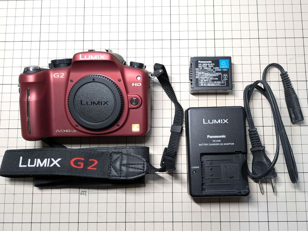 Panasonic LUMIX G2 レッドボディ 動作良好 ミラーレス一眼