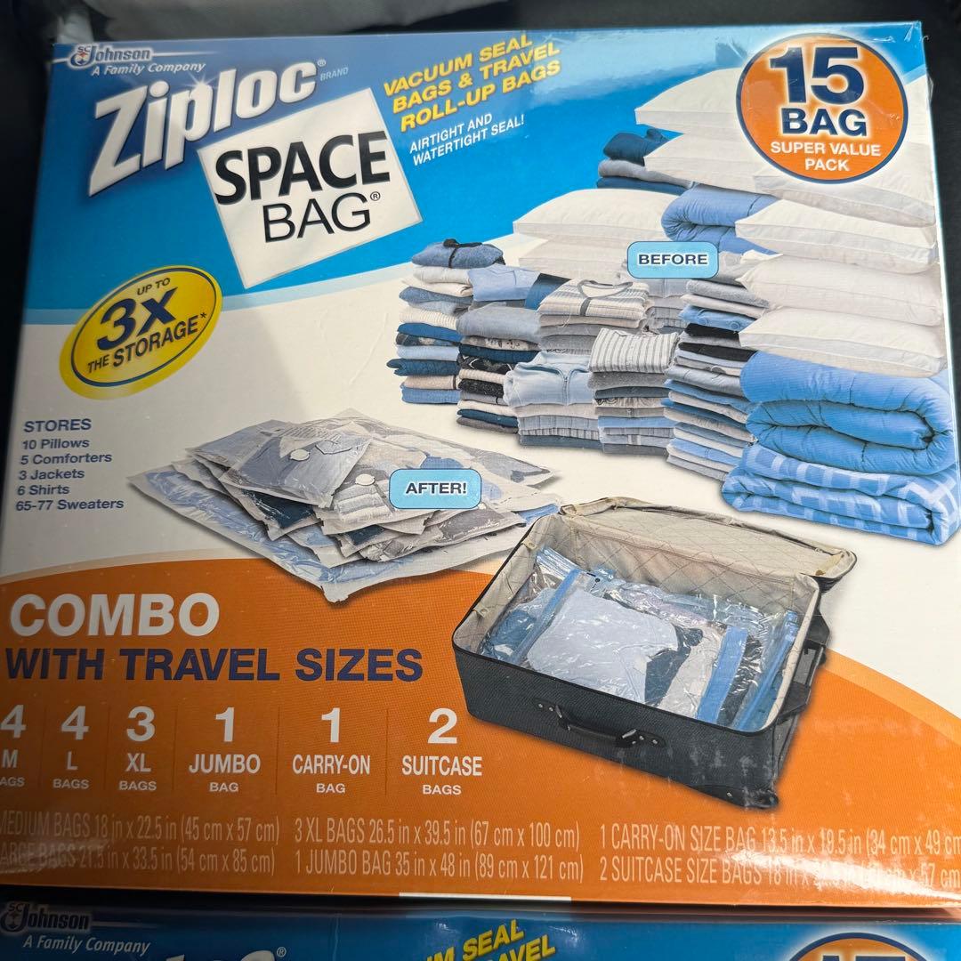 新品 ジップロック スペースバッグ 衣類 圧縮袋 セット